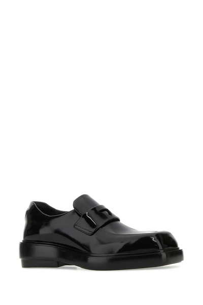 Prada Women Square-Toe Leather Loafers