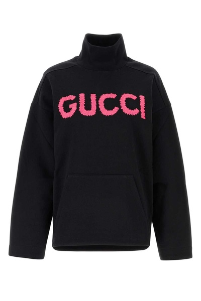 Gucci Logo Embroidered Highneck Sweatshirt