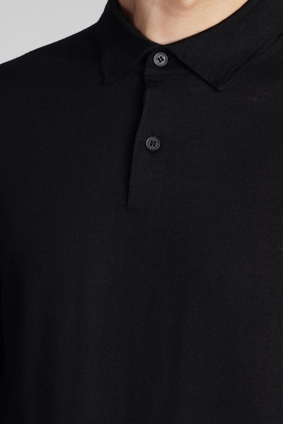 Polo In Black Wool