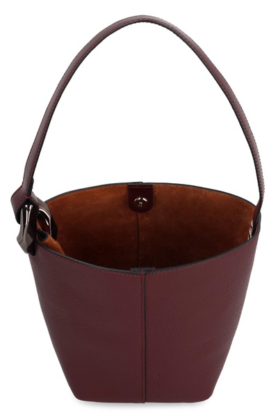 Corner Leather Bucket Bag