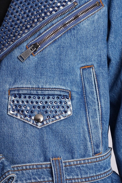 Denim Jackets In Blue Cotton