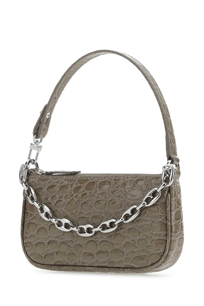 Dove Grey Leather Mini Rachel Handbag