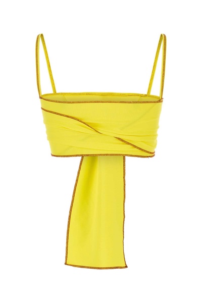 Fluo Yellow Stretch Cotton Top