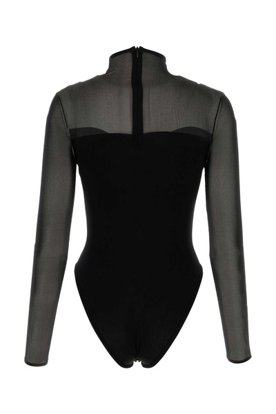 Black Viscose Blend Bodysuit