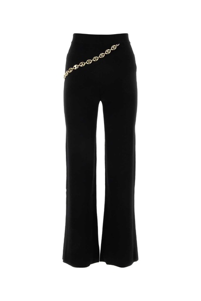 Black Stretch Wool Blend Pant