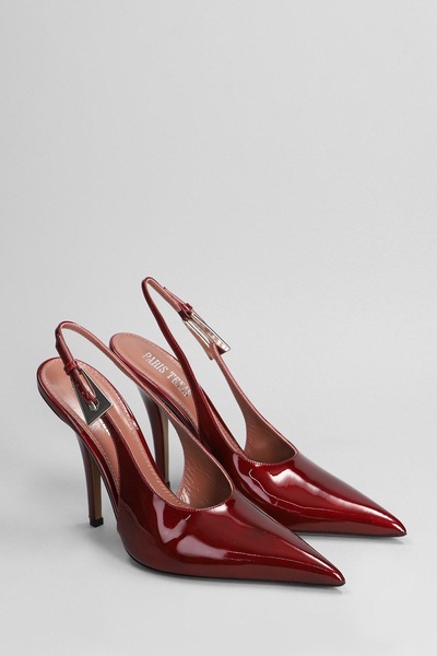 Jessica Slingbac 105 Pumps In Bordeaux Patent Leather