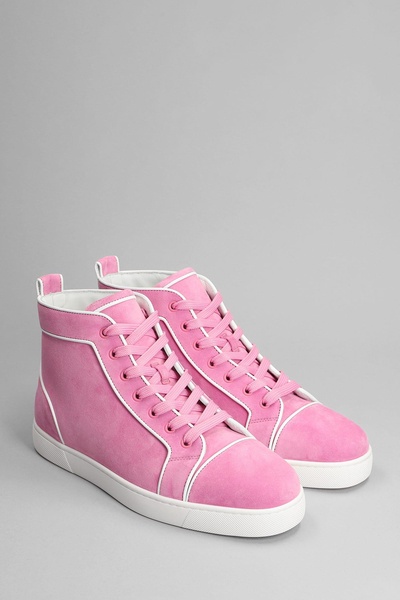 Varsilouis Flat Sneakers In Rose-pink Suede