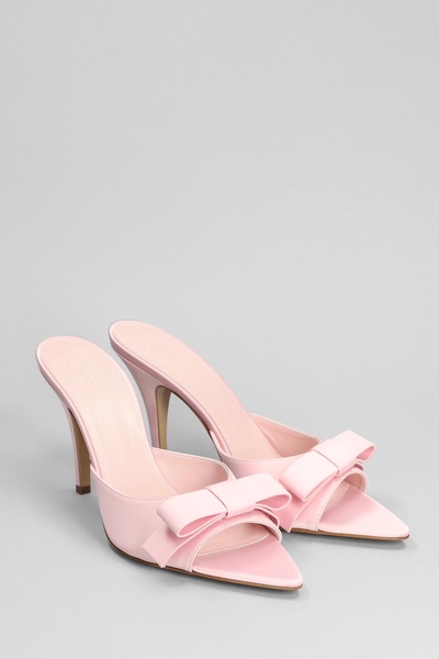 Honorine Slipper-mule In Rose-pink Satin