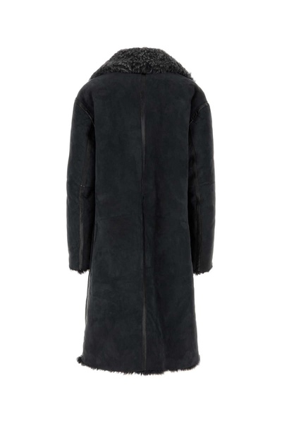 Dolce & Gabbana Double-Breasted Frayed Hem Coat