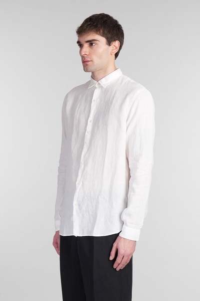 Domenico Shirt In Beige Linen