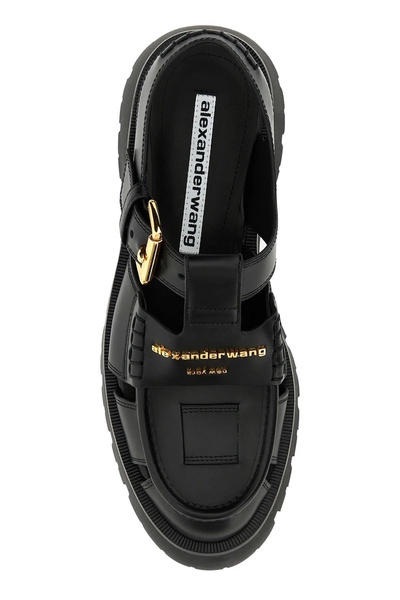 Black Leather Carter Sandals