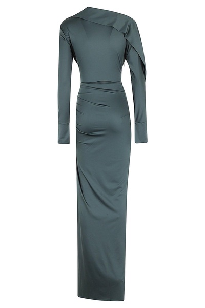 Long Sleeve Slash Neck Jersey Gown