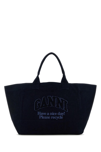 Midnight Blue Denim Shopping Bag