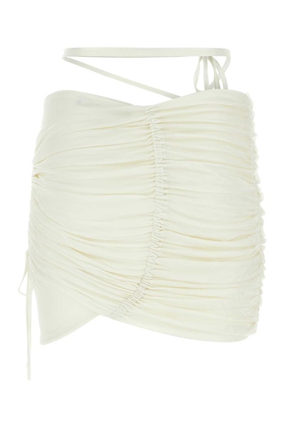 Ivory Viscose Mini Skirt