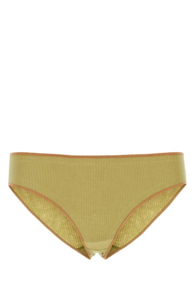 Green Stretch Cotton Brief