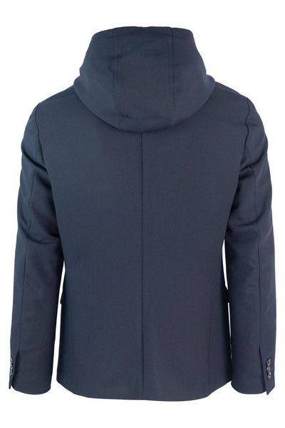 Emporio Armani Detachable-Panel Single Breasted Hooded Blazer