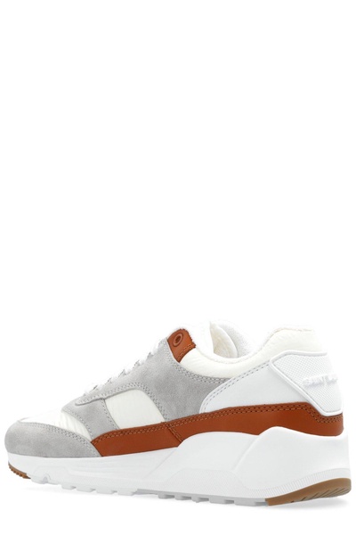 Bump Colour-Block Suede, Shell and Leather Low-Top Sneakers