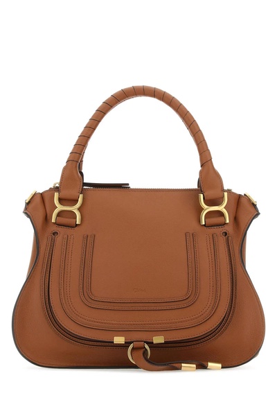 Brown Leather Medium Marcie Handbag