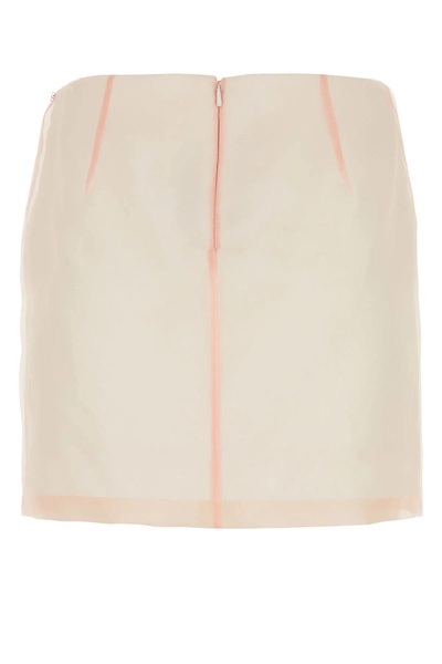 Pastel Pink Silk Adelchi1234 Mini Skirt