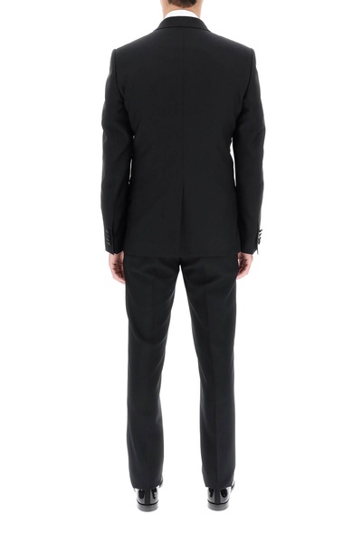 Three-piece wool and silk-blend tuxedo