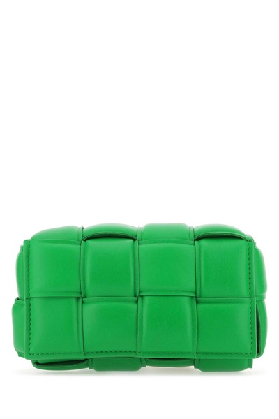 Grass Green Nappa Leather Padded Cassette Belt Bag