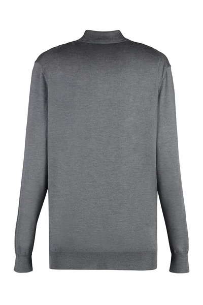 Prada Long Sleeve Knit Polo Shirt