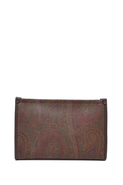 Etro Allover Paisley Print Clutch Bag