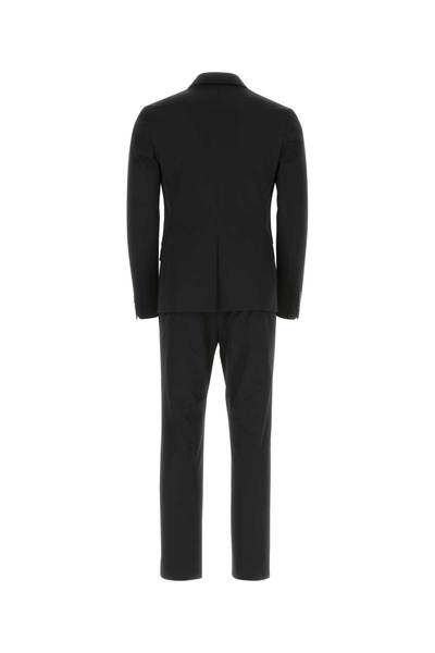 Prada Man Black Stretch Polyester Suit