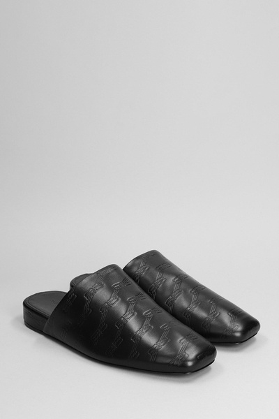 Slipper-mule In Black Leather