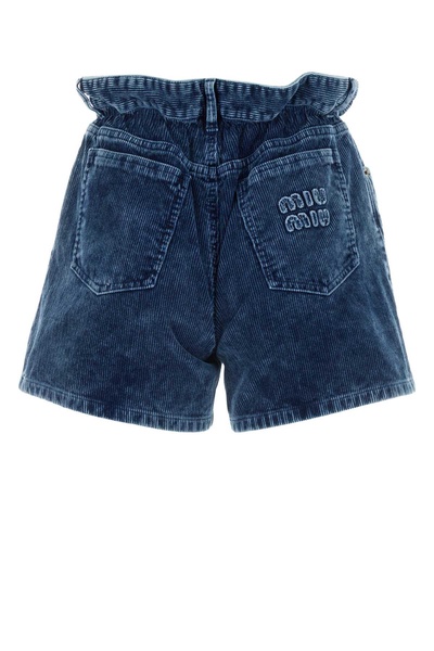 Miu Miu Woman Denim Shorts