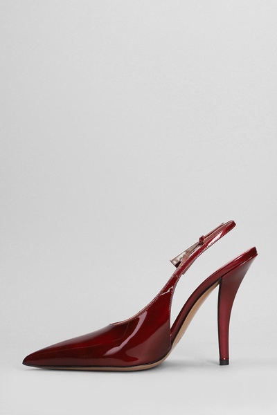 Jessica Slingbac 105 Pumps In Bordeaux Patent Leather