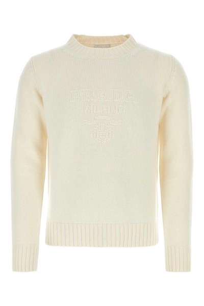 Prada Man Ivory Wool Blend Sweater