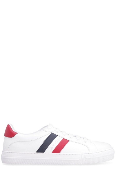 side-stripe leather sneakers