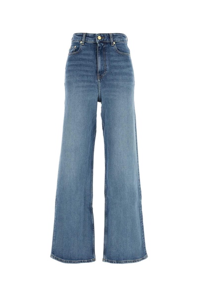 Stretch Denim Wide-leg Jeans