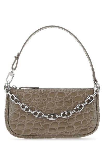 Dove Grey Leather Mini Rachel Handbag