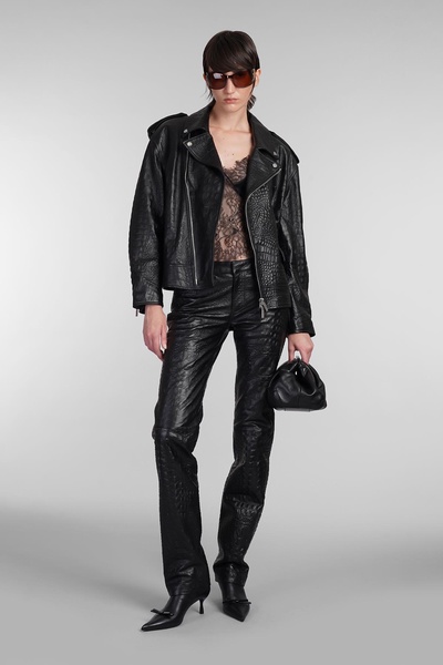 Biker Jacket In Black Leather