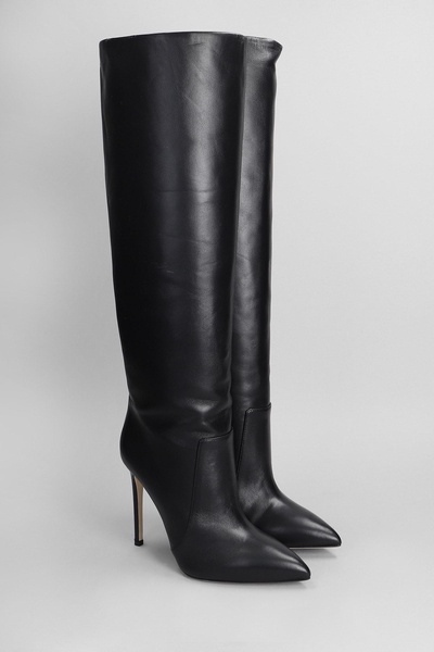 High Heels Boots In Black Leather