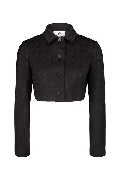 Marine Serre Moon Diamant Jacquard Cropped Jacket Clothing