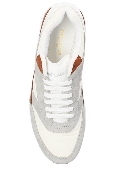 Bump Colour-Block Suede, Shell and Leather Low-Top Sneakers