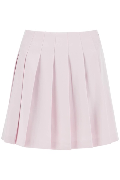 Self Portrait Pleated Satin Mini Skirt