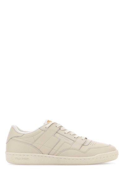 Tom Ford Man Ivory Leather Jake Sneakers