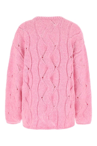 Pink Alpaca Blend Oversize Sweater