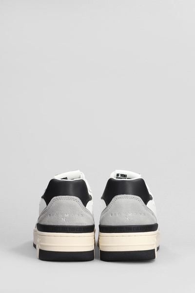 Sneakers In Grey Suede And Leather