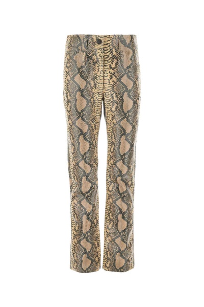 Miu Miu Animal Printed Logo Patch Pants