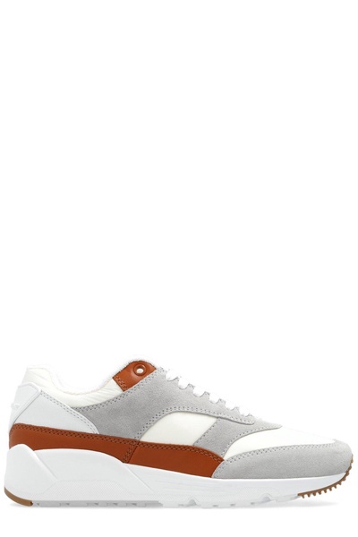 Bump Colour-Block Suede, Shell and Leather Low-Top Sneakers