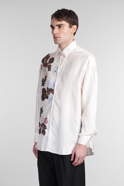 Valentino Shirt In Beige Silk