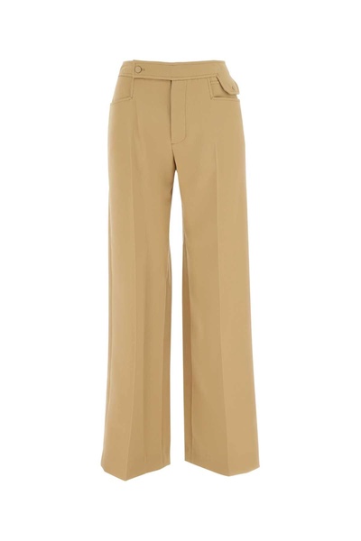 Camel Polyester Wide-leg Pant