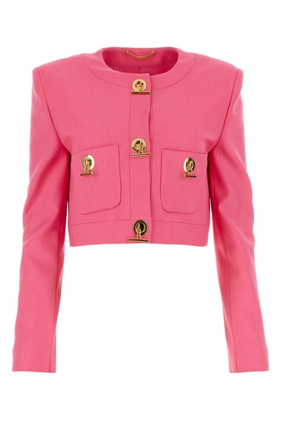 Moschino T-Bar Fastened Cropped Jacket