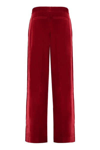 JW ANDERSON Velvet Elegance Trousers with Satin Accents