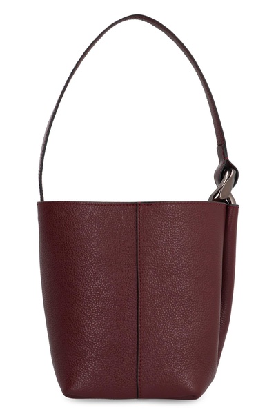 Corner Leather Bucket Bag